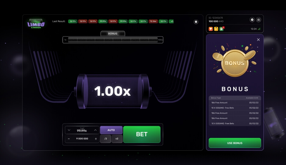 Intervalo de probabilidades de bônus